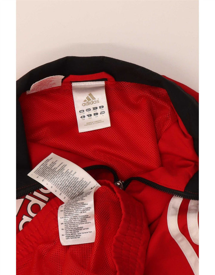 Adidas Meninos Graphic Tracksuit Top Jacket 13-14 Anos Poliéster Vermelho