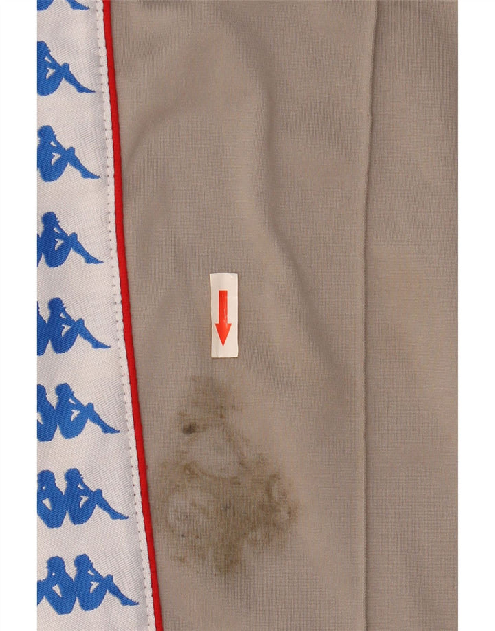 Calça esportiva Kappa masculina gráfica grande cinza colorblock poliéster