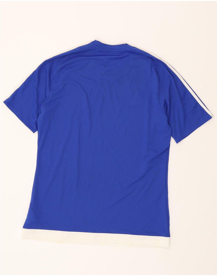 Camiseta Adidas Masculina Climalite Top Médio Azul Colourblock Poliéster