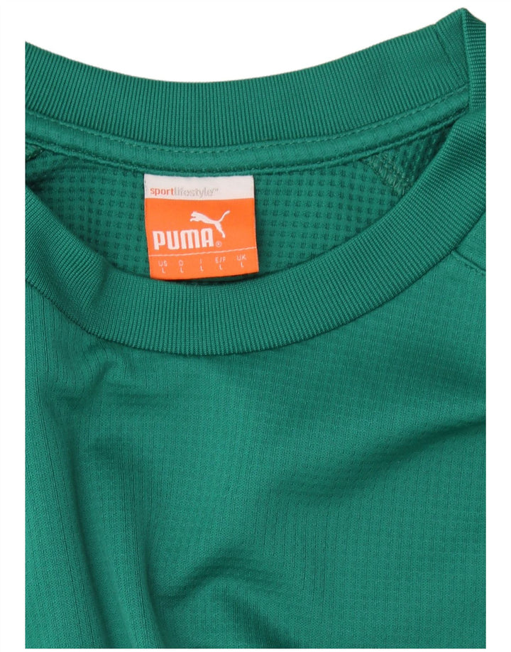 PUMA moletom masculino jumper grande verde colorblock poliéster