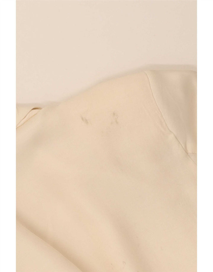 Sobretudo feminino Zara UK 6 XS off white viscose