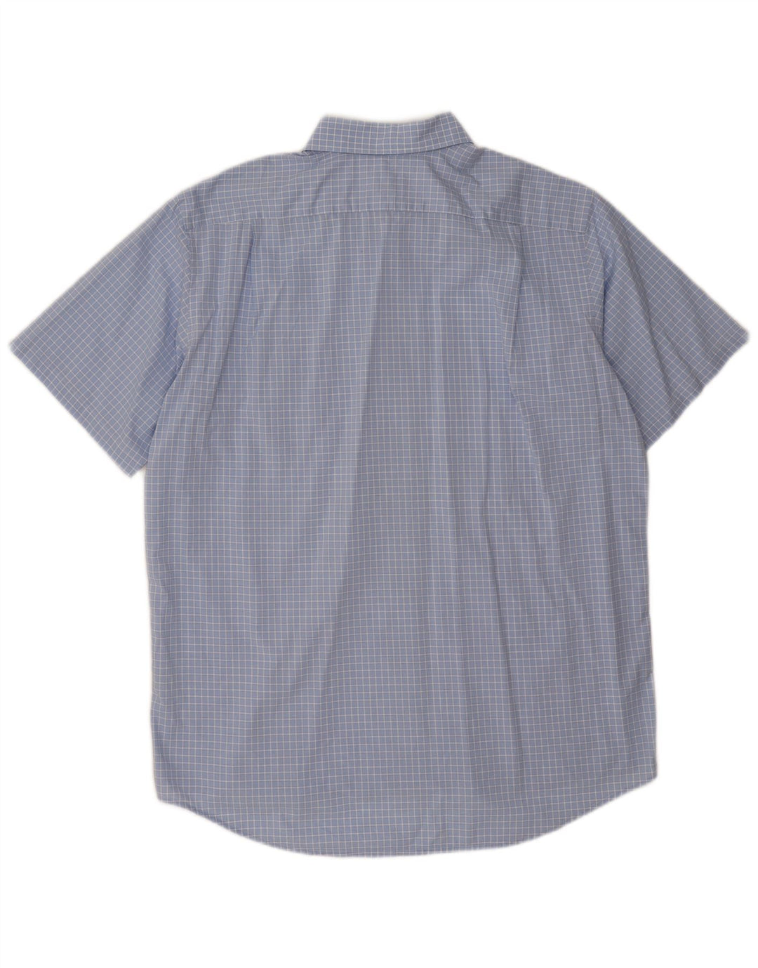 Lacoste camisa masculina de manga curta tamanho 43 XL azul xadrez