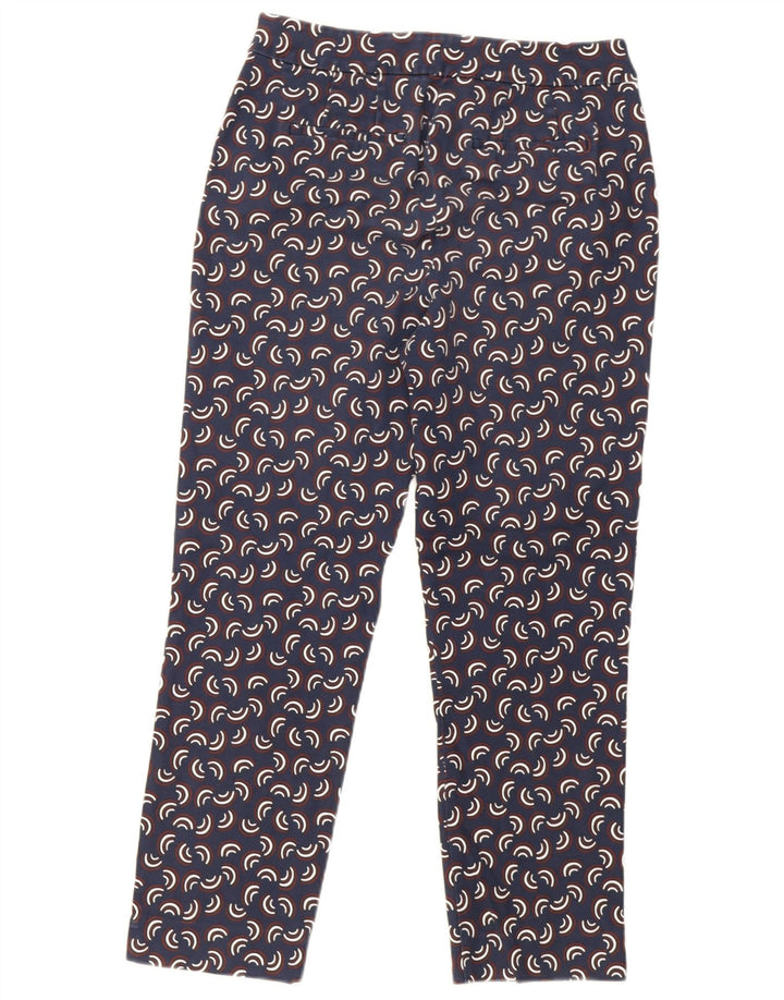 Calça Chino Feminina Boden com Padrão Abstrato Reino Unido 12 Médio W30 L27 Azul Marinho