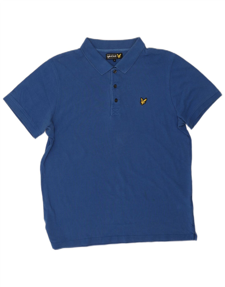 Camisa polo masculina Lyle & Scott XL azul algodão