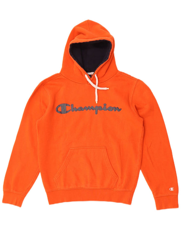 Jumper feminino com capuz e estampa gráfica Champion UK 6 XS laranja algodão