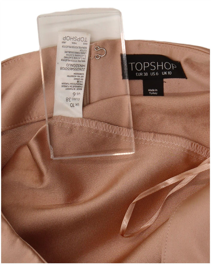 Topshop Womens Hot Pants UK 10 Pequeno W28 Poliéster Rosa