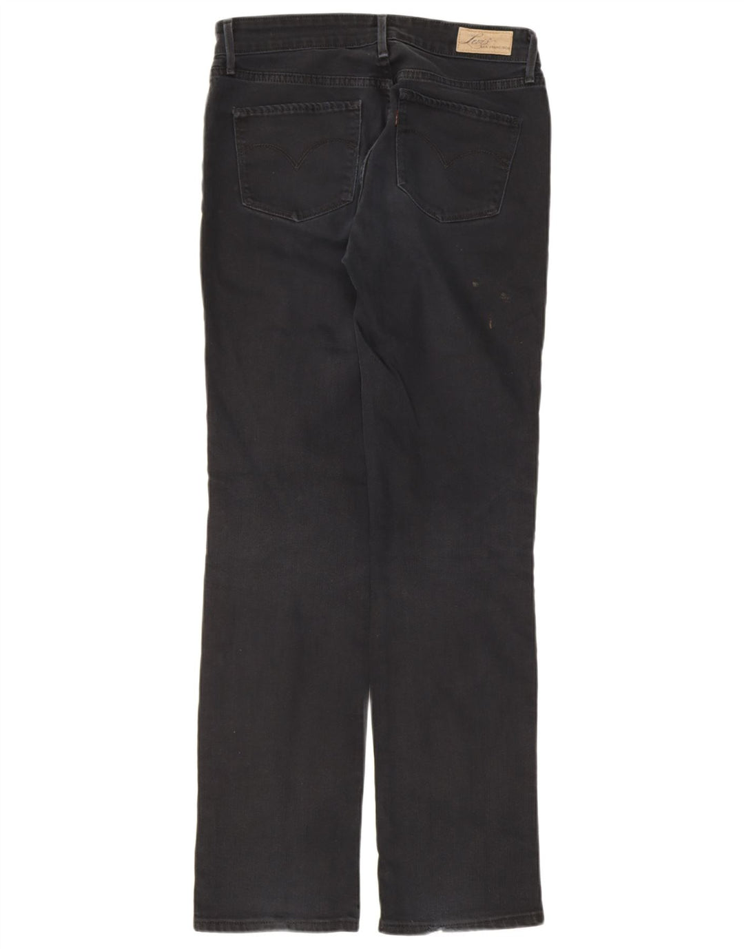 Jeans retos femininos Levi's W27 L32 algodão preto