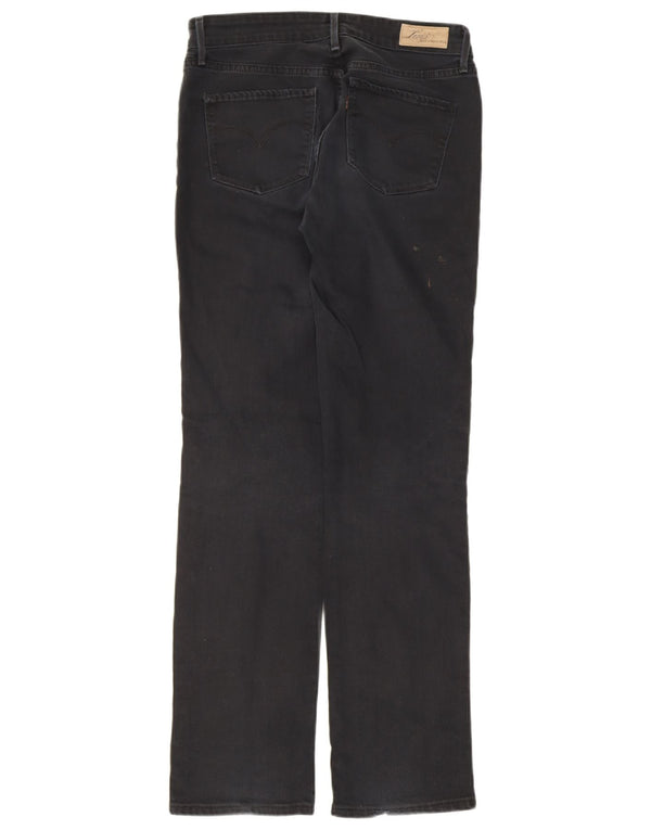 Jeans retos femininos Levi's W27 L32 algodão preto