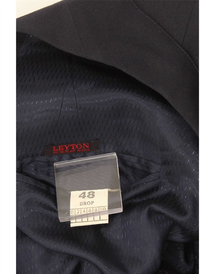 Jaqueta blazer masculina vintage com peito duplo IT 48 azul marinho médio