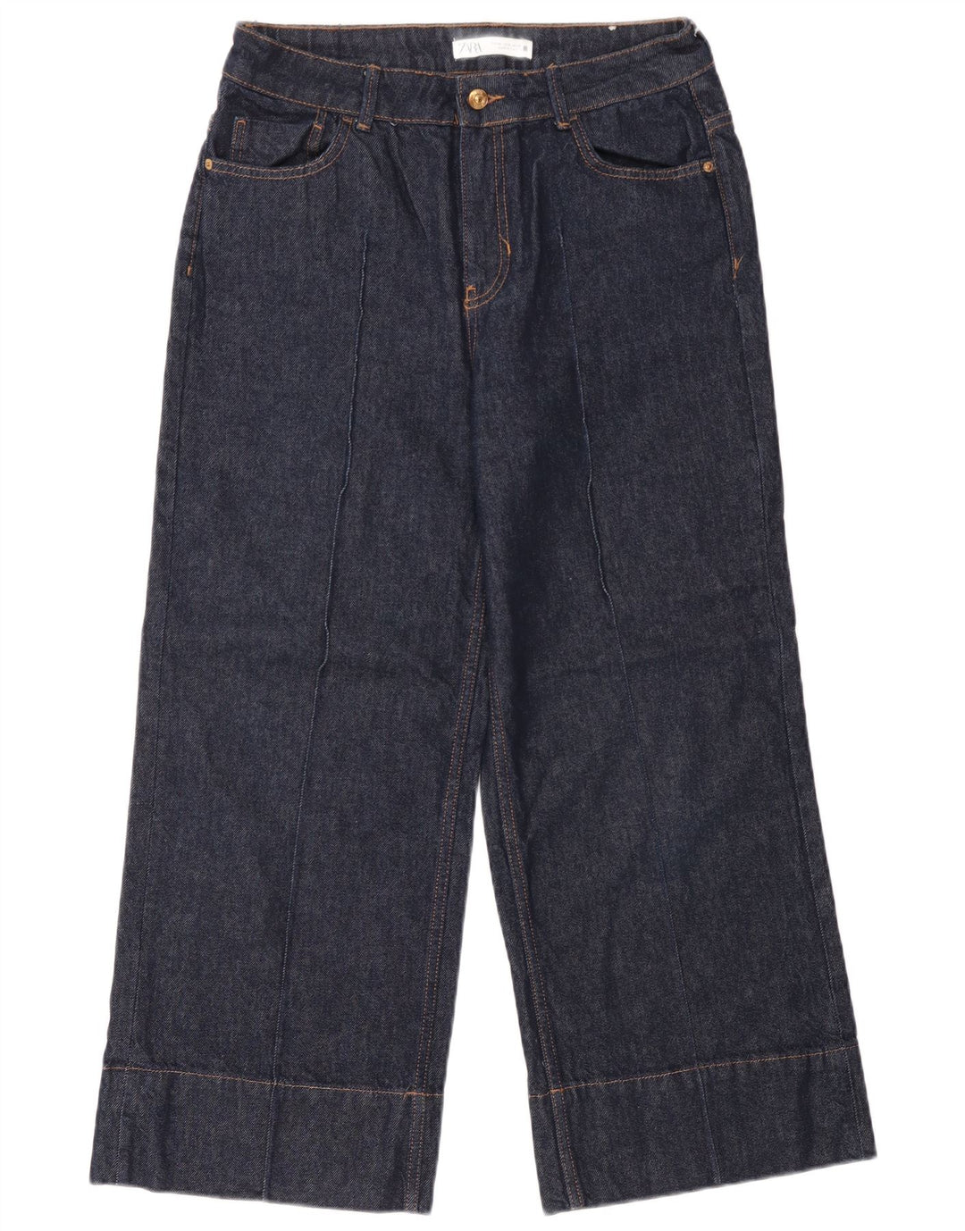 Zara Womens Loose Jeans EU 40 Médio W30 L27 Azul Marinho Algodão