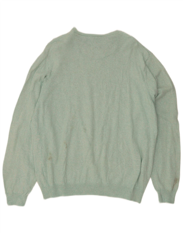 Suéter masculino Marks & Spencer de ajuste regular com gola redonda XL azul