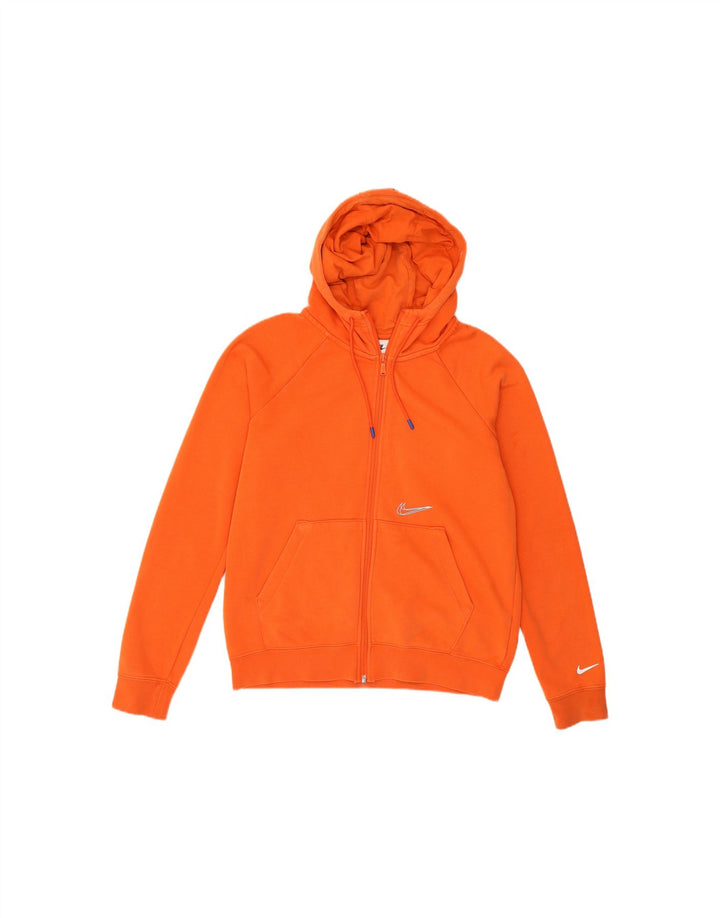 Suéter feminino Nike com capuz e zíper UK 6 XS laranja algodão