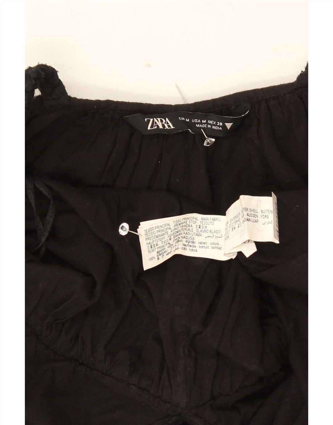 Macacão feminino Zara UK 12 algodão preto médio