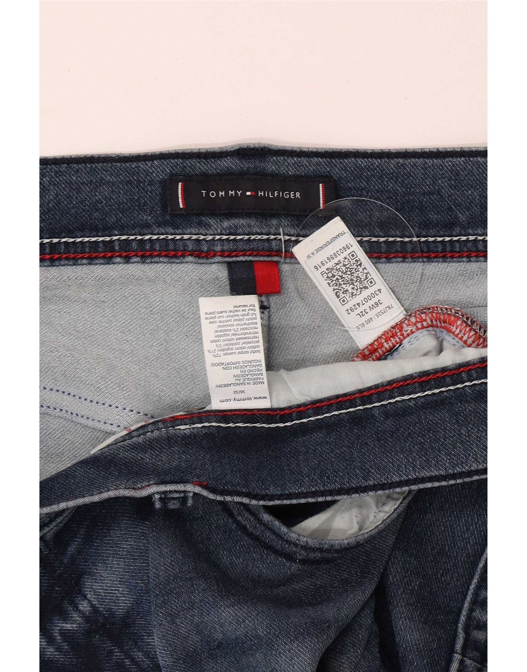 Tommy Hilfiger Masculino Slim Jeans W36 L32 Azul Algodão