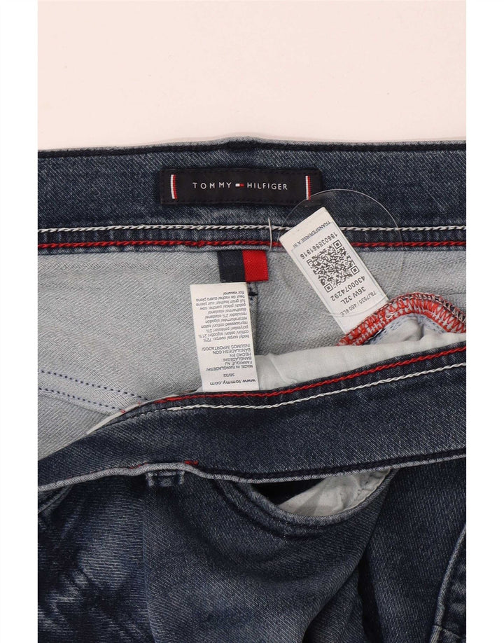 Tommy Hilfiger Masculino Slim Jeans W36 L32 Azul Algodão