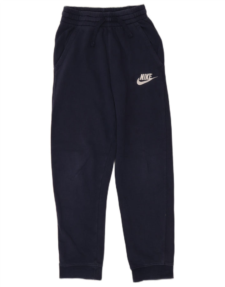NIKE Meninos Calças de treino Joggers 12-13 anos Grande Azul marinho Algodão