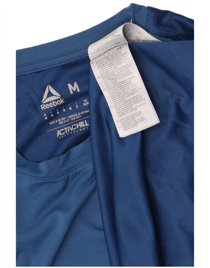 Camiseta masculina Reebok Top médio azul nylon