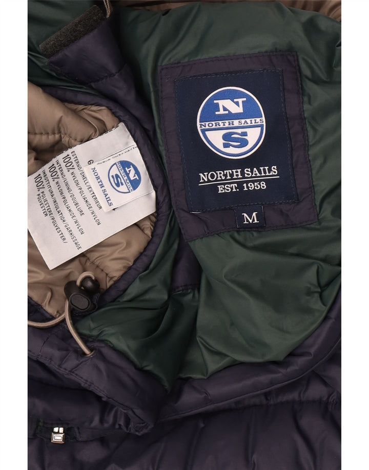 Jaqueta acolchoada masculina North Sails UK 38 médio azul marinho nylon
