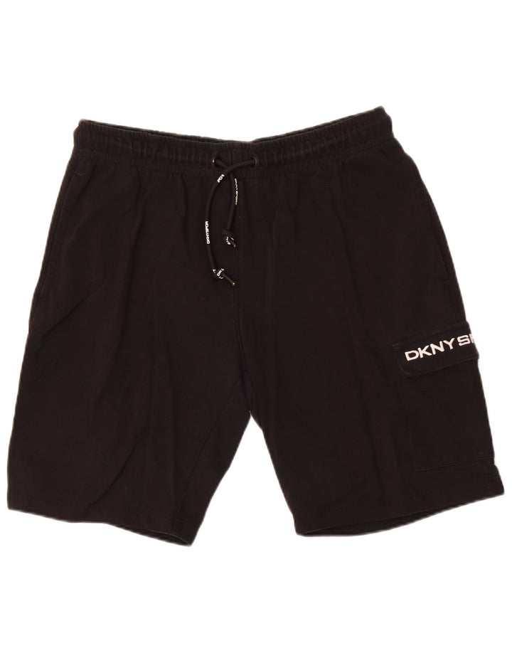Shorts esportivos masculinos Dkny grandes de algodão preto