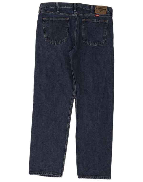 Wrangler Masculino Relaxado Fit Jeans Reta W36 L32 Azul Algodão