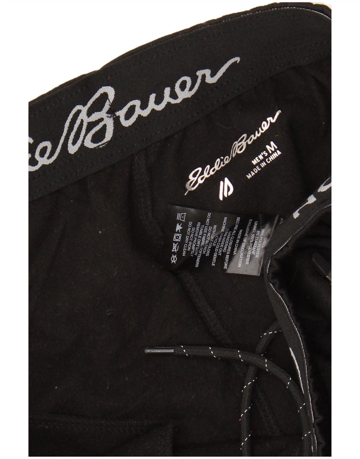 EDDIE BAUER Calça de treino masculina Joggers poliéster preto médio