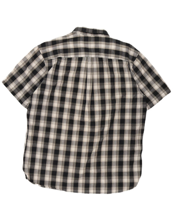 Camisa masculina Quiksilver de manga curta regular fit XL cinza xadrez algodão