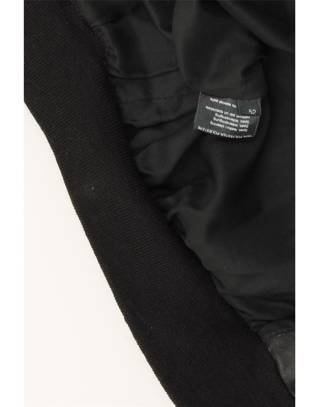 Jaqueta de couro militar masculina VINTAGE IT 52 XL couro preto