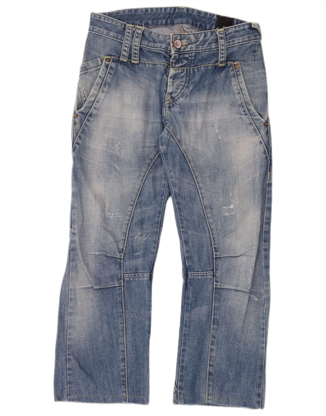 Calça jeans masculina cargo desgastada Jack & Jones W30 L25 azul
