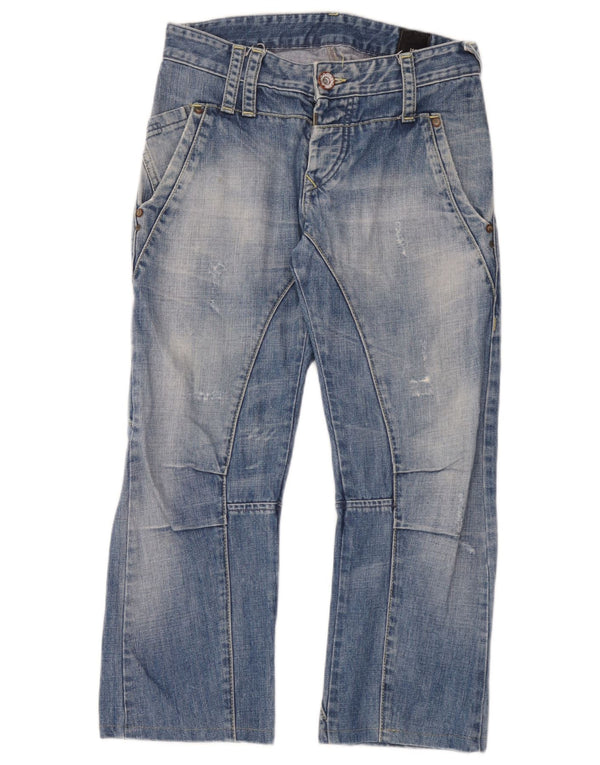 Calça jeans masculina cargo desgastada Jack & Jones W30 L25 azul