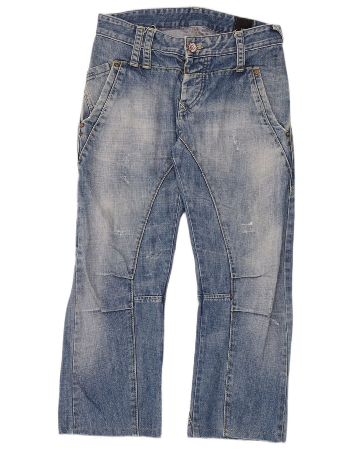 Calça jeans masculina cargo desgastada Jack & Jones W30 L25 azul