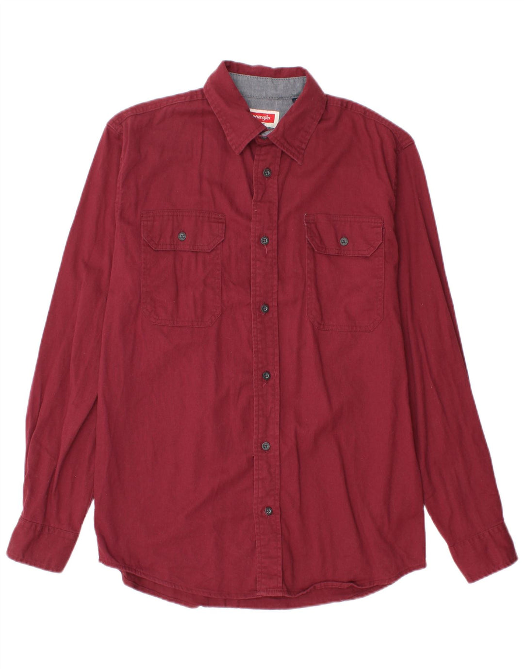 WRANGLER Mens Shirt Small Maroon Cotton