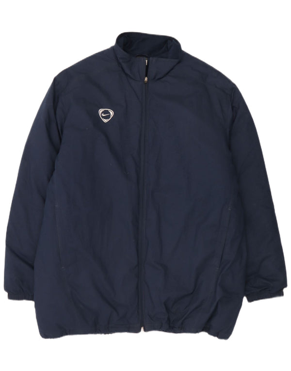 Jaqueta corta-vento masculina Nike UK 45/47 XL azul marinho poliéster