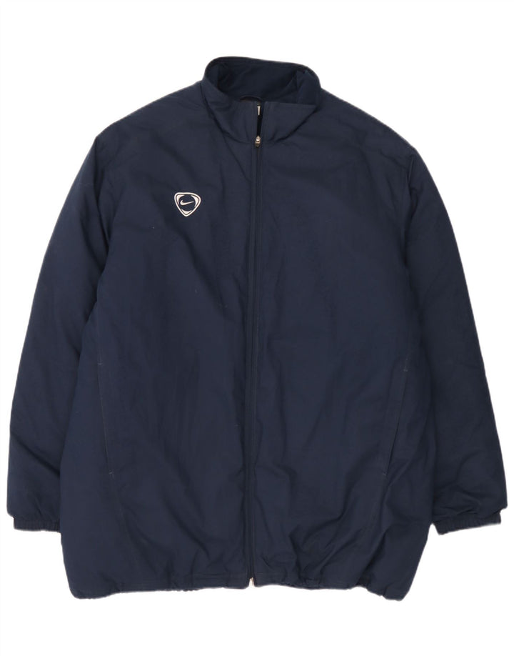 Jaqueta corta-vento masculina Nike UK 45/47 XL azul marinho poliéster