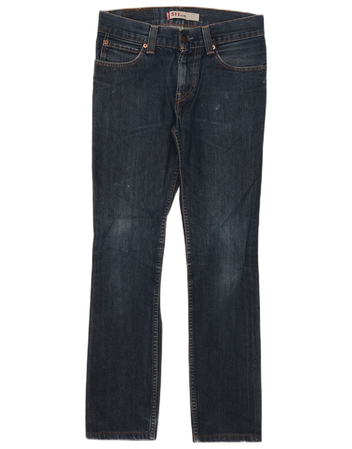 Calça jeans feminina Levi's 511 Slim W32 L29 azul marinho