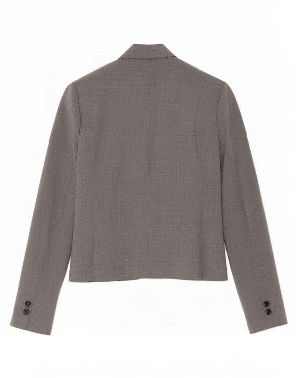 Jaqueta blazer feminina Zara com 1 botão UE 38 pequeno cinza houndstooth poliéster