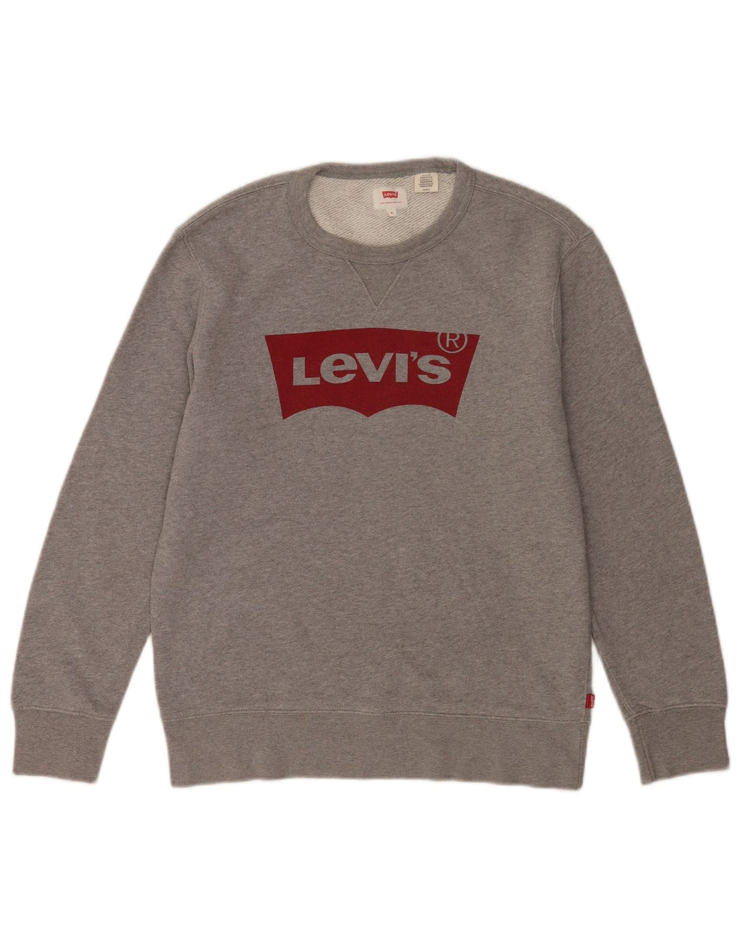 Levi's moletom gráfico masculino jumper pequeno algodão cinza