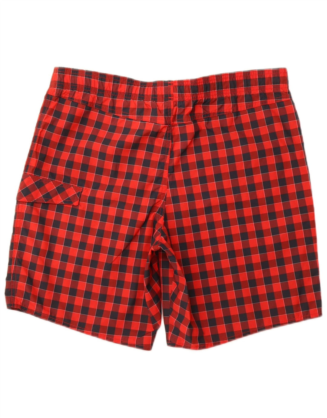 Shorts de natação masculinos ADIDAS médio vermelho guingão poliéster