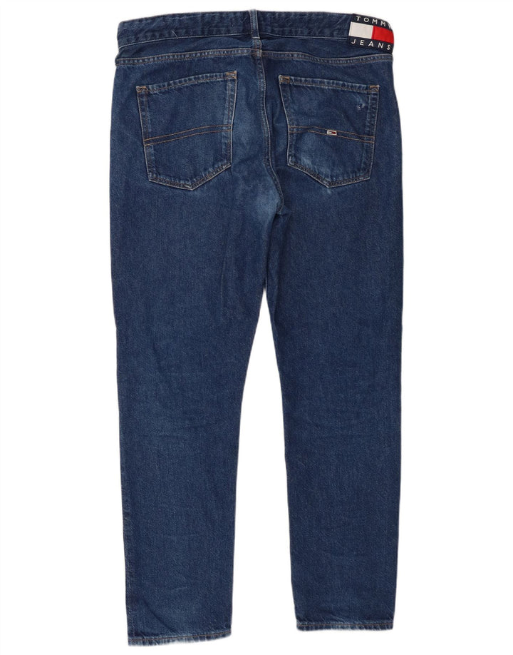 Tommy Hilfiger Masculino Slim Jeans W32 L30 Azul Algodão