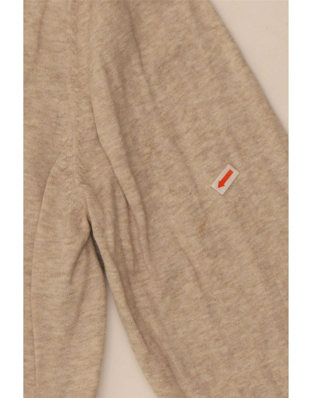 Suéter masculino Marks & Spencer com gola polo e bloco colorido bege médio