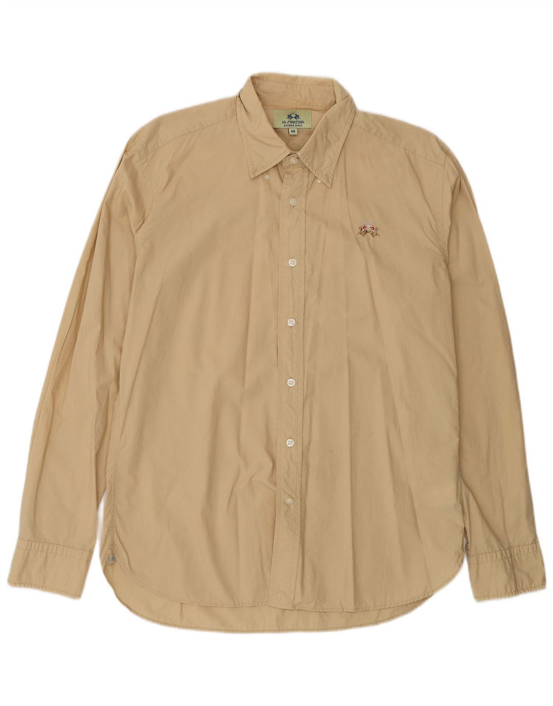 Camisa masculina LA MARTINA algodão bege médio