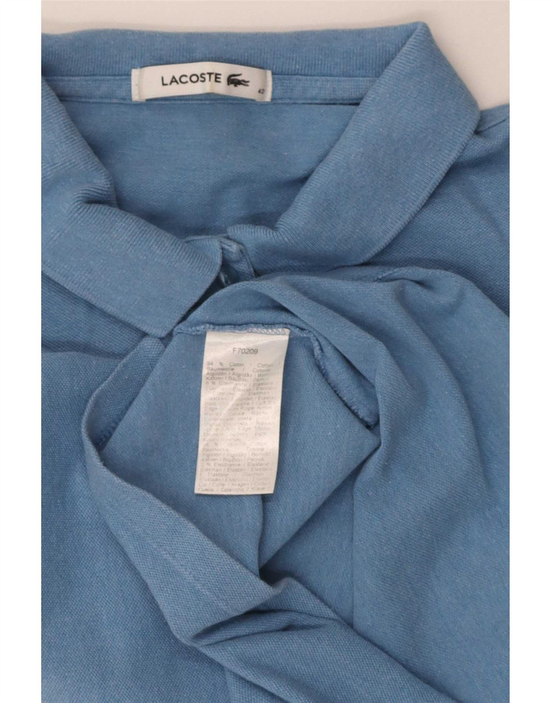 Camisa polo feminina Lacoste manga curta regular fit tamanho 40 azul médio