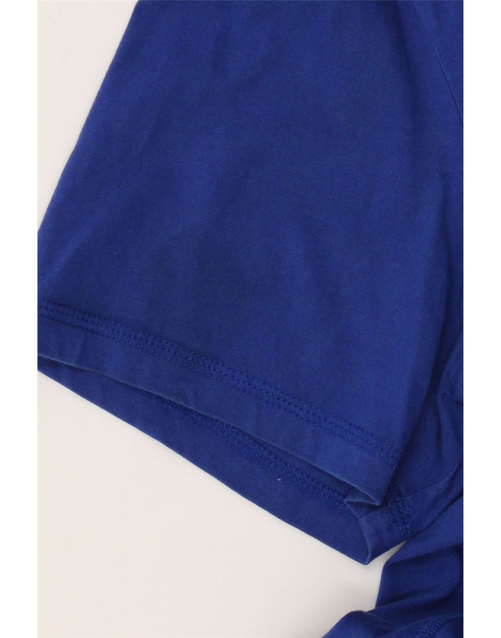 Puma Mens Graphic T-Shirt Top Grande Algodão Azul