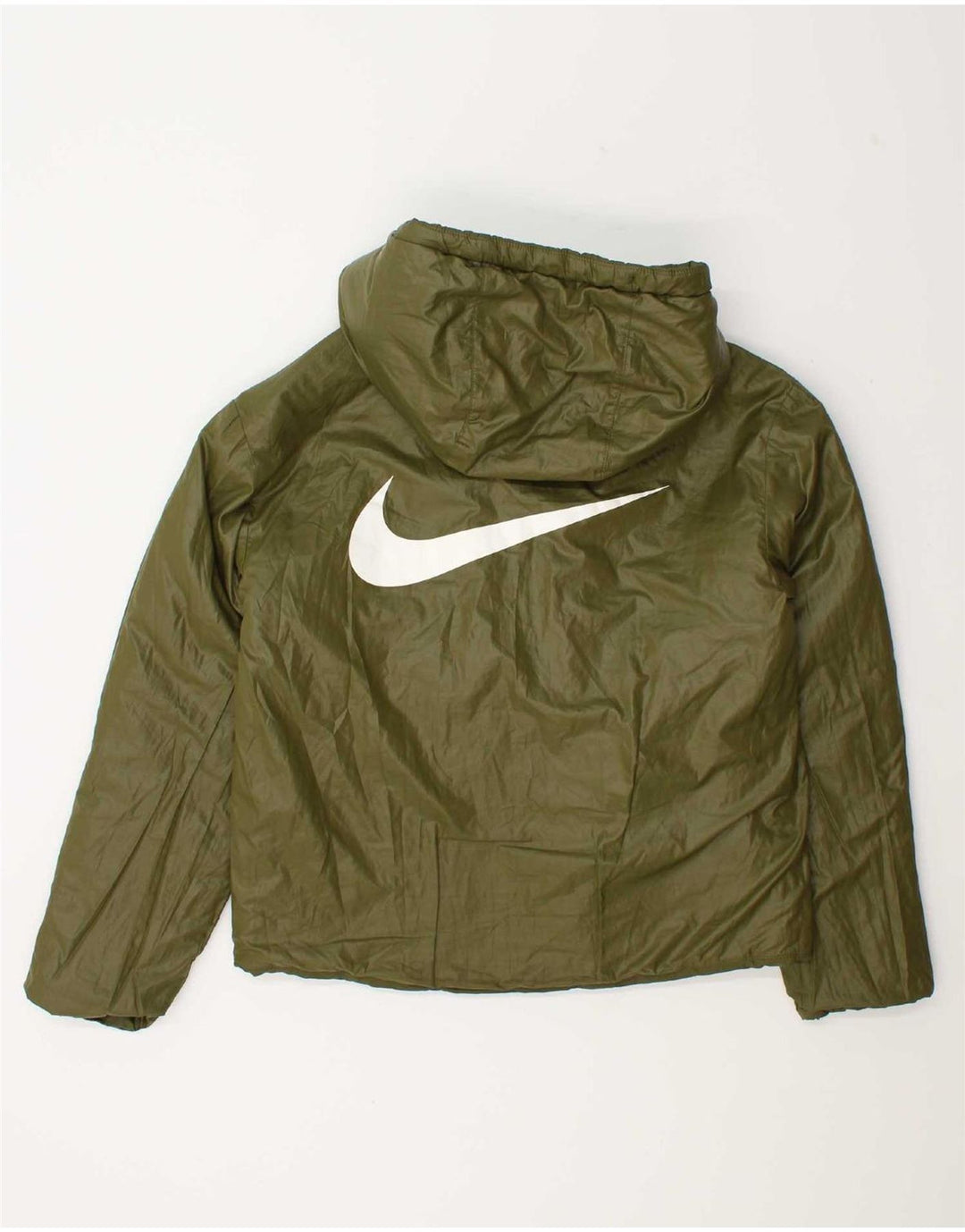 Jaqueta Nike Feminina Acolchoada Reversível UK 12 Poliéster Verde Médio