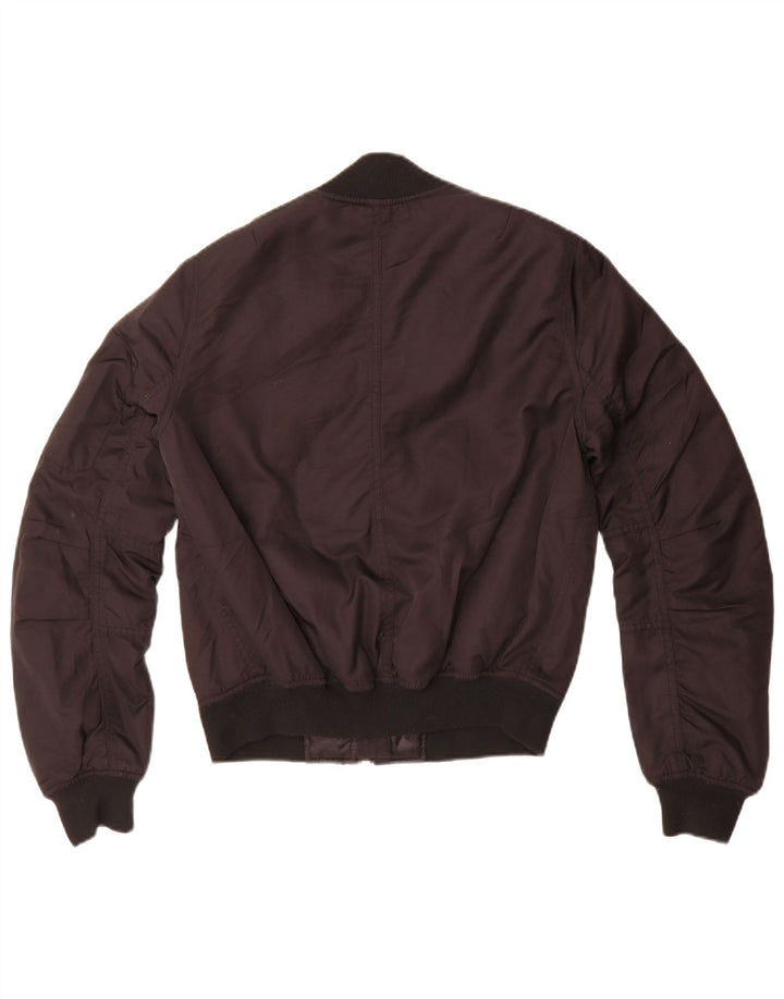 Jaqueta bomber superdimensionada feminina Topshop de poliéster preto pequeno Reino Unido 10