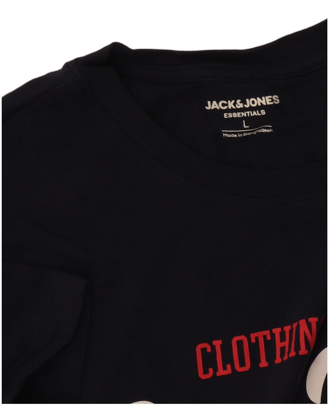 Camiseta gráfica masculina Jack & Jones grande azul marinho