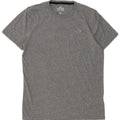 Camiseta masculina Hollister pequena cinza manchada