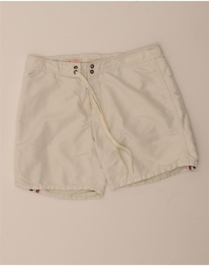 Shorts de natação masculino Sundek médio branco colorblock