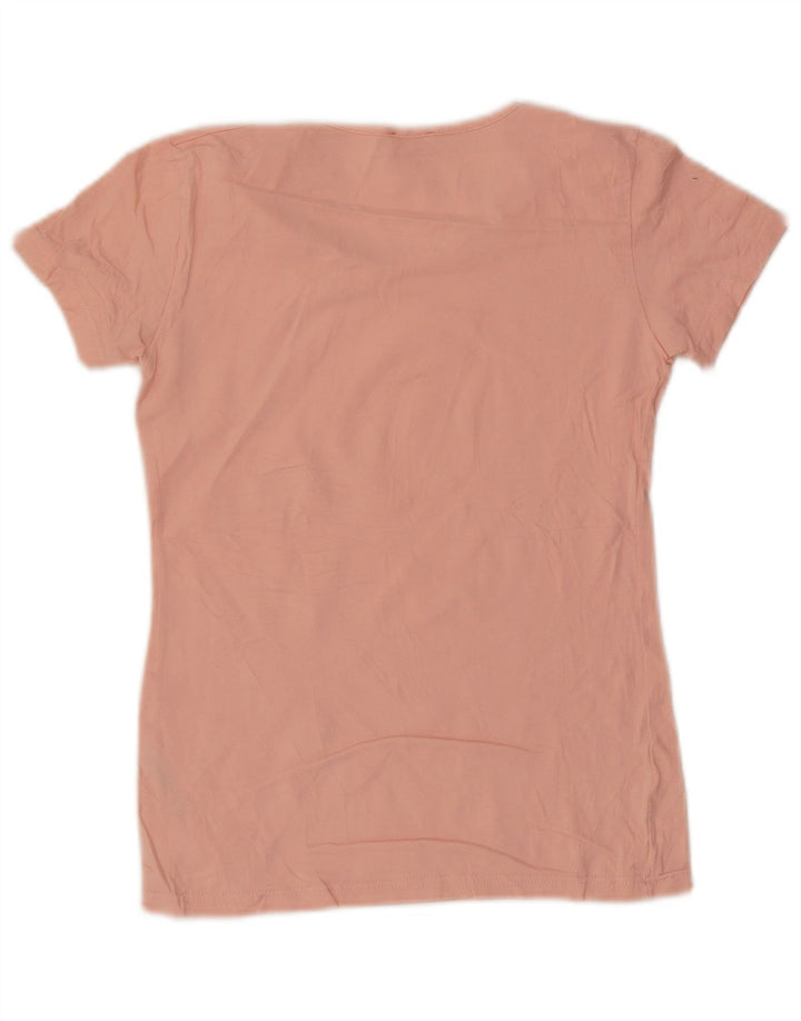 Camiseta feminina Kappa UK 12 algodão rosa médio