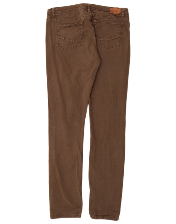 Fat Face Womens Slim Jeans Reino Unido 12 Médio W28 L30 Algodão Cáqui