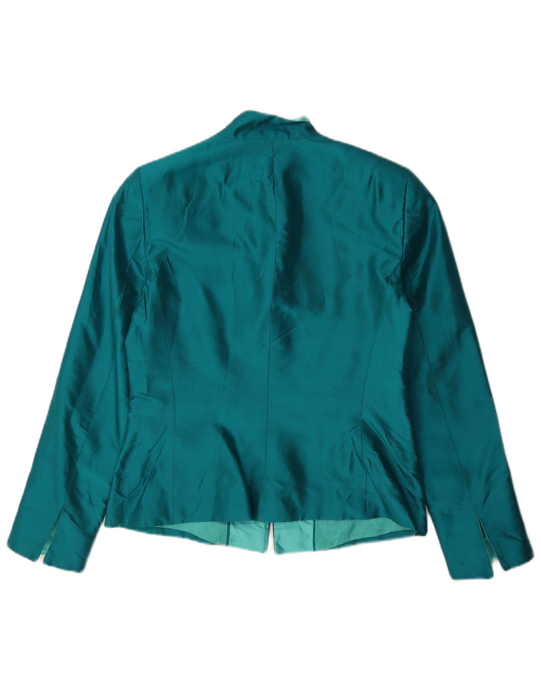 Jaqueta blazer feminina com zíper completo Luisa Spagnoli IT 44 seda verde médio